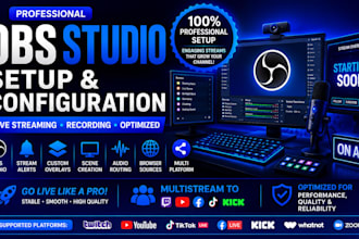 setup configure obs studio for live streaming recording