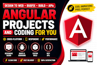 develop angular apps, websites, dashboards, landing pages