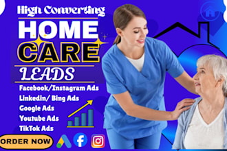 run exclusive home care leads senior care facebook ads home care goole ads