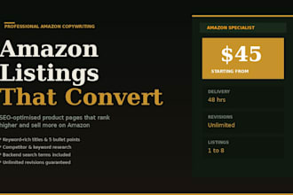 write SEO optimised amazon product listings that convert