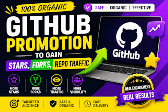 do organic github promotion to gain stars fork repo traffic