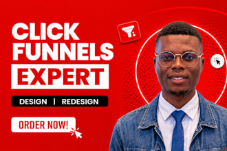 build clickfunnels landing page, sales funnel website in click funnel