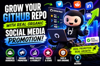 do organic github promotion to gain stars fork repo traffic