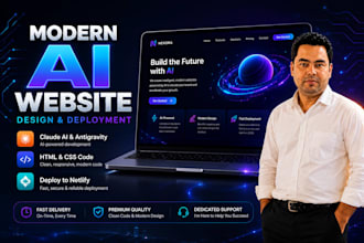 design ai UI UX website and deploy to netlify in 24 hours