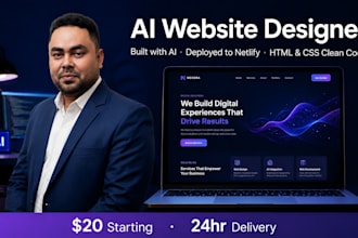 design a professional ai website and deploy it to netlify
