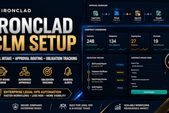 set up and configure ironclad clm workflow from scratch legal ops gc enterprises