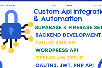 integrate oauth2, jwt, social login, stripe api, firebase and supabase backend