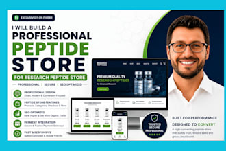 build a professional peptide website for research peptide store