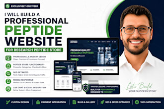 build a professional peptide website for research peptide store
