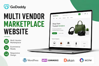 build a professional godaddy multi vendor marketplace website