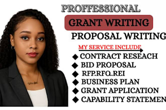 write government contract bid proposal, rfp, rfq response, capability statement