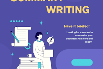 read any document and summarize it for you within 24 hours