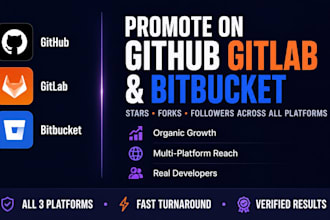 market your github, gitlab or bitbucket repository to active community