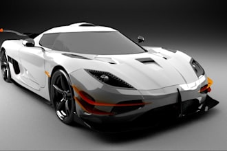create ultra realistic 3d car models, custom game vehicles, and cgi rendering