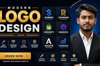 design premium startup logo with brand identity