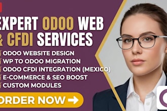 build odoo website design migrate wordpress odoo cfdi integration seo developer