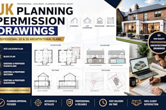 create professional UK planning permission drawings and plans