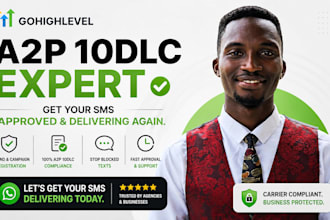 register gohighlevel a2p 10dlc brand campaign and fix blocked SMS ghl