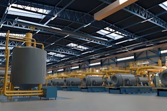 design factory, warehouse, and industrial facility 3d visualization