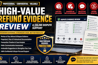 review your refund and dispute evidence for high value online purchases