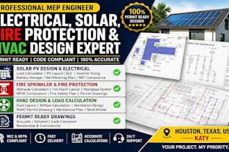 electrical load calculation, solar pv design ventilation design for houston tx