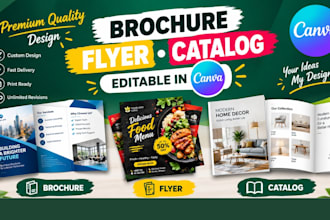design professional brochure flyer and catalog in canva