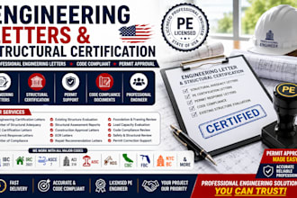 provide engineering letters and structural certification USA