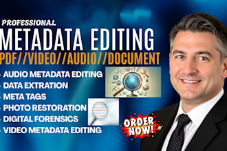 do expert metadata editing for audio, video, document and data extraction