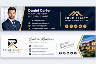 do clickable real estate HTML email signature, animated signature, email footer