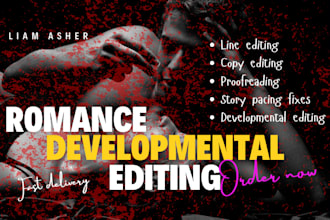 do developmental editing for your romance novel to fix plot and pacing