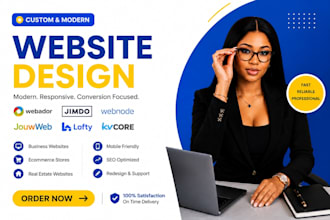 design website using webador, jouwweb, jimdo, webnode, lofty crm onepage, kvcore