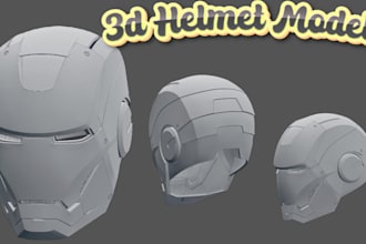 design 3d mask, 3d helmet, cosplay armor stl for 3d printing
