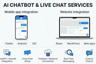 integrate ai powered chatbot and live chat into mobile apps