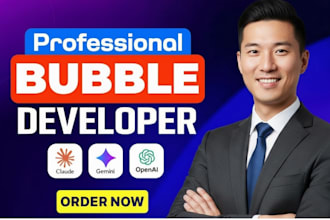 build a bubble io web app, saas mvp, ai app, bubble website and bubble developer