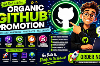 do organic github promotion to gain stars fork repo traffic