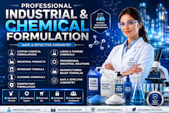 develop industrial and chemical product formulations for manufacturing