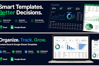 create a custom excel or google sheets template for your business
