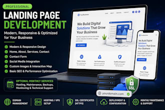 develop and deploy low cost modern landing pages