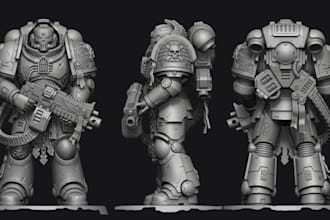 sculpt 3d miniature model 3d figurine 40k warhammer dnd tabletop for 3d printing