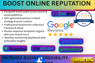 repair and build your brand reputation and do ORM, online reputation management