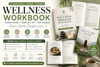 design wellness workbook canva guide template kit pdf course design maker