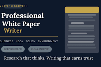 write a white paper for you