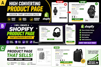 create a high converting shopify product page design that drives sales