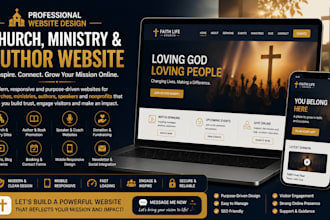 design author website, church website, ministry and donation website