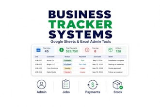 create custom google sheets and excel business trackers