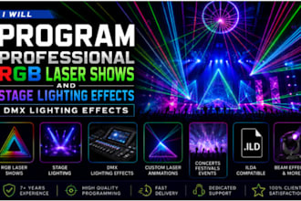 program professional rgb laser shows and stage lighting effects dmx lighting eff