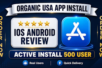 do mobile app promotion ios 500 user install rating reveiw android app download