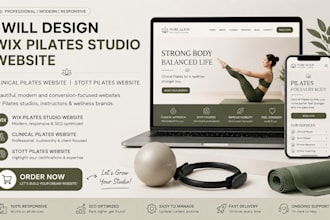 design wix pilates studio website clinical pilates website stott pilates website