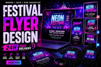 design modern festival flyer concert poster and event graphics