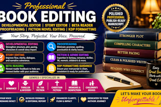 do editing proofreading betaread alphareading for your fantacy non fiction book